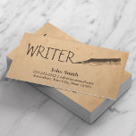 Schrijver Notaris Openbare Vintage Rustic Kraft Visitekaartje<br><div class="desc">notaris Openbare Visitekaartjes.</div>