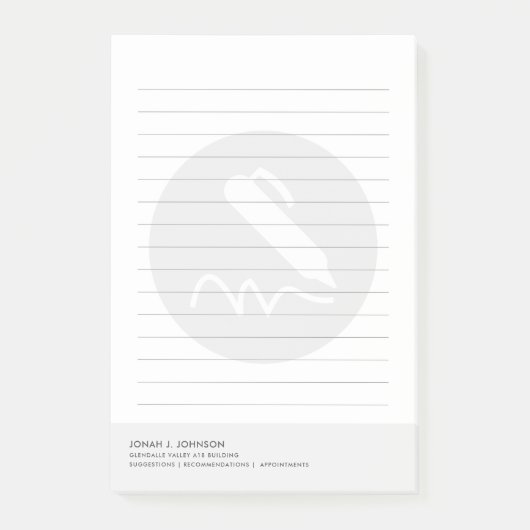 Schrijver of Notaris | Minimale Stijl Post-it® Notes (Voorkant)