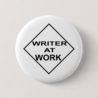 Schrijver op het werk - Cadeau voor schrijvers Ronde Button 5,7 Cm