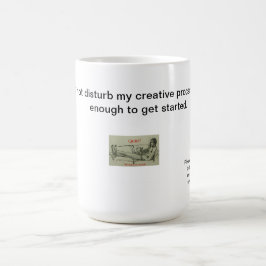 Schrijver op het werk Mok