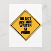 Schrijver op het werk niet storen briefkaart (Voorkant)