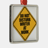 Schrijver op het werk niet storen metalen ornament (Rechts)