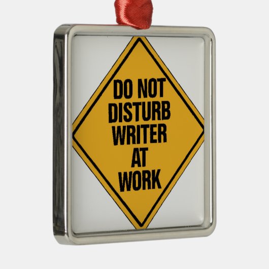 Schrijver op het werk niet storen metalen ornament (Rechts)