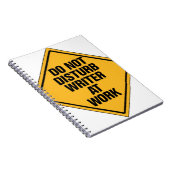 Schrijver op het werk niet storen notitieboek (Rechterzijde)