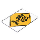 Schrijver op het werk niet storen notitieboek (Linkerzijde)