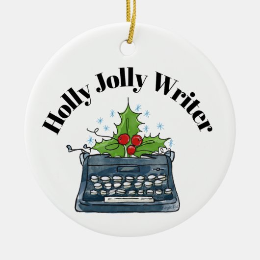 Schrijver Ornament Christmas Typewriter #1 (Voorkant)