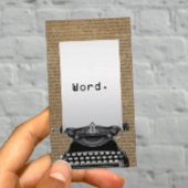 Schrijver  Oude Scripts & Typewriter Visitekaartje