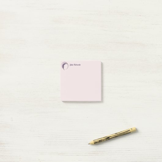 Schrijver Paarse Macaroon Post-it® Notes (Op bureau)