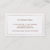 Schrijver Pen Logo - Stijlvol licht bruin leder Visitekaartje (Achterkant)