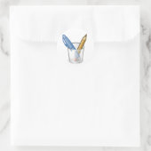 Schrijver Pen Pencil Cup Ronde Sticker (Tas)