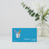 Schrijver Pen Pencil Cup Visitekaartje (Staand voorkant)