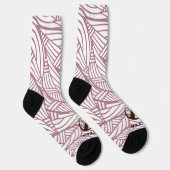 Schrijver Pink Leaves Sokken (Rechts)