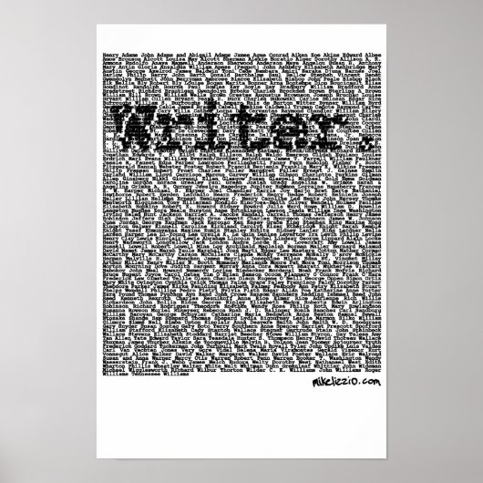 "Schrijver." poster (Voorkant)