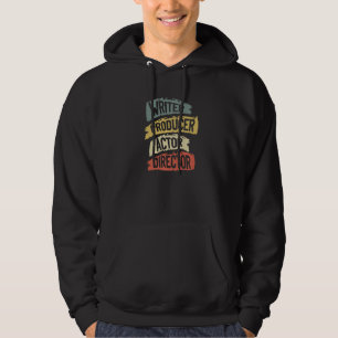 Schrijver Producent Acteur Regisseur Vintage Gedic Hoodie