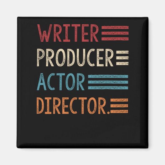 Schrijver Producer Actor Director Filmmaker Gifts Magneet (Voorkant)