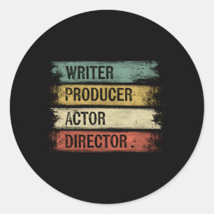 Schrijver Producer Directeur Filmmaker Filmmaker Ronde Sticker