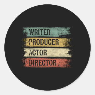 Schrijver Producer Directeur Filmmaker Filmmaker Ronde Sticker
