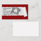 Schrijver Publisher Author Theme Visitekaartje (Voorkant / Achterkant)