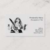  schrijver Quill Good & Evil Visitekaartje (Voorkant)