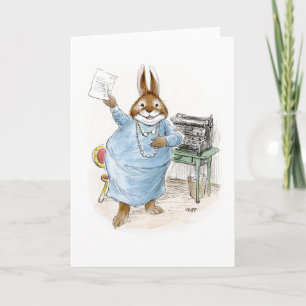 Schrijver Rabbit Card Kaart