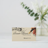 Schrijver Redacteur 1 Stijlvolle Creatieve Visitek Visitekaartje (Staand voorkant)