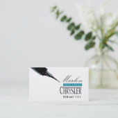 Schrijver Redacteur 2 Stijlvolle Creatieve Visitek Visitekaartje (Staand voorkant)