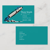 Schrijver Redacteur 4 Stijlvolle Creatieve Visitek Visitekaartje (Voorkant / Achterkant)