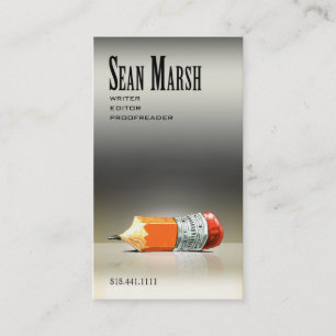 Schrijver Redacteur 5 Stijlvolle Creative Proofrea Visitekaartje