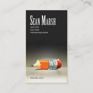 Schrijver Redacteur 5 Stijlvolle Creative Proofrea Visitekaartje