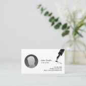 Schrijver Redacteur Aangepaste fotominimalist Visitekaartje (Staand voorkant)