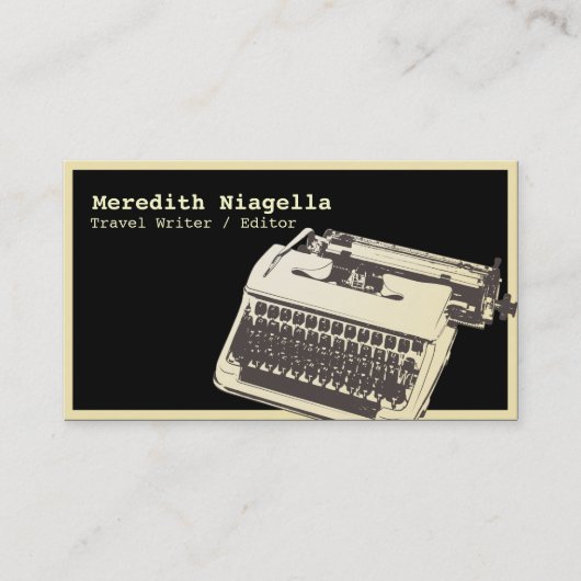 Schrijver/redacteur/auteur - Sjabloon voor visitek Visitekaartje (Voorkant)