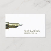 Schrijver Redacteur  Pen Visitekaartje (Voorkant)