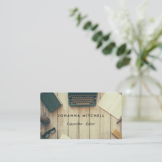 Schrijver Redacteur Typwriter Journal-Visitekaartj Visitekaartje (Staand voorkant)