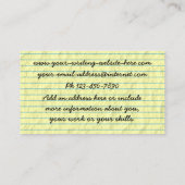 Schrijver Reinzetapparaat schrijfmachine op gelijn Visitekaartje (Achterkant)