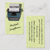 Schrijver Reinzetapparaat schrijfmachine op gelijn Visitekaartje (Voorkant / Achterkant)