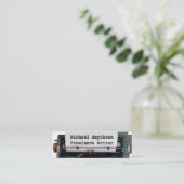 Schrijver Reinzetmachine schrijfmachine op papier Mini Visitekaartje (Staand voorkant)