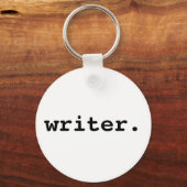 Schrijver Ronde Sleutelhanger (Voorkant)