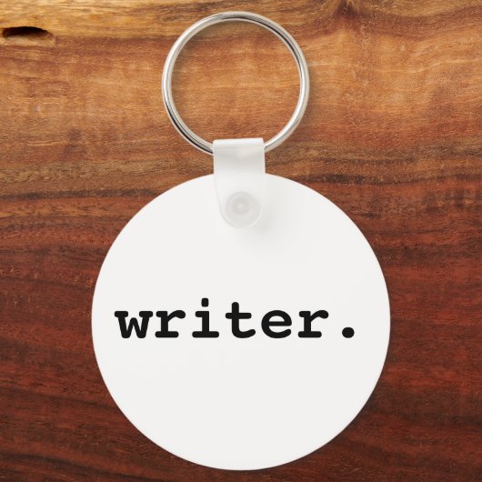 Schrijver Ronde Sleutelhanger (Voorkant)