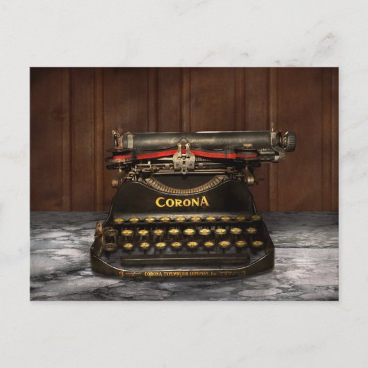 Schrijver - schrijfmachine - Mijn Corona Briefkaart (Voorkant)
