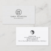 Schrijver schrijfster voor afspeelapparaat visitekaartje (Voorkant / Achterkant)