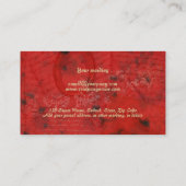 Schrijver schrijfster zwart rood visitekaartje (Achterkant)