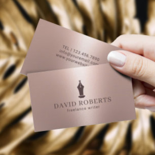 Schrijver Schrijver Auteur Pen Nib Logo Gold Visitekaartje
