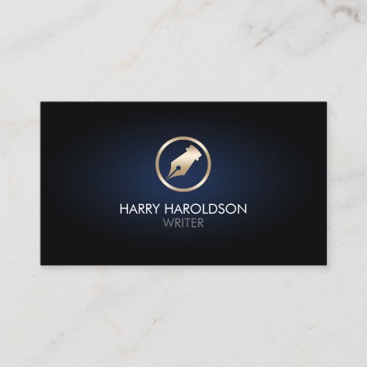 Schrijver Schrijver Pen Nib Visitekaartje (Voorkant)