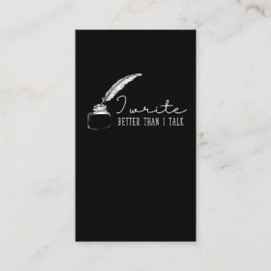 Schrijver schrijver Witty Storyteller Visitekaartje