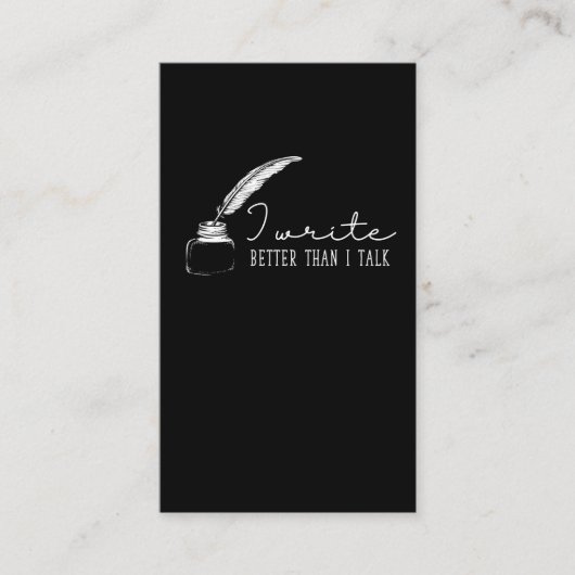 Schrijver schrijver Witty Storyteller Visitekaartje (Voorkant)