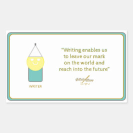 SCHRIJVER Sticker door dichter Adiela Akoo