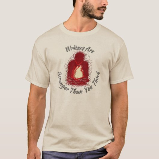 Schrijver T-shirt - Ze zijn vreemder dan je denkt (Voorkant)