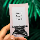 Schrijver  Typewriter Elegant Blush Roze Visitekaartje