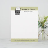 Schrijver uitgeverij Professional Briefhoofd Sjabloon (Staand voorkant)