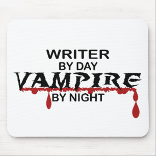 Schrijver Vampire 's nachts Muismat